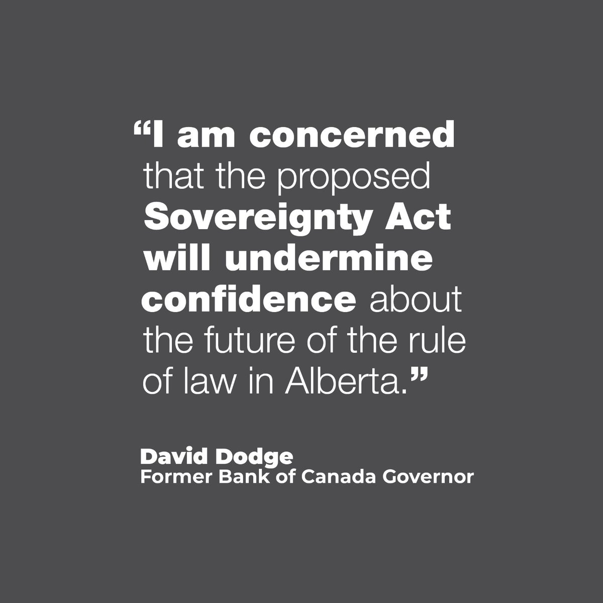 RachelNotley's tweet photo. Former Bank of Canada Governor David Dodge: "...the Sovereignty Act is a signal to the world that we don’t quite know what we are doing, we can’t quite get the fundamental stuff right. And if we can’t get the fundamental stuff right, investors will go elsewhere." 

#ableg #yyc https://t.co/FZAf92KYXl