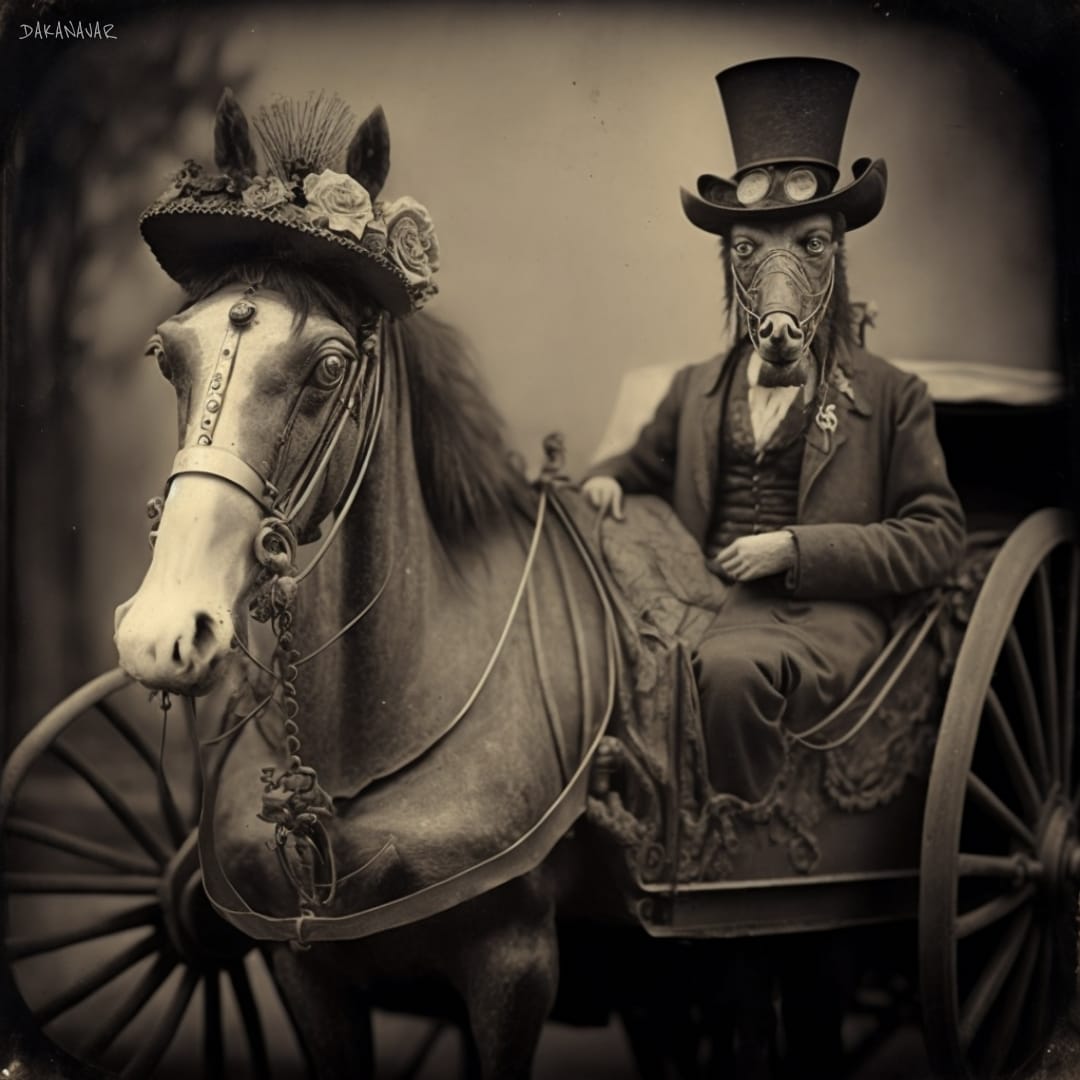 Steampunk_T's tweet photo. 1/2 Alien migrants in 1800s London by Brian Craddock (AI) https://t.co/blcn6ZdYxu