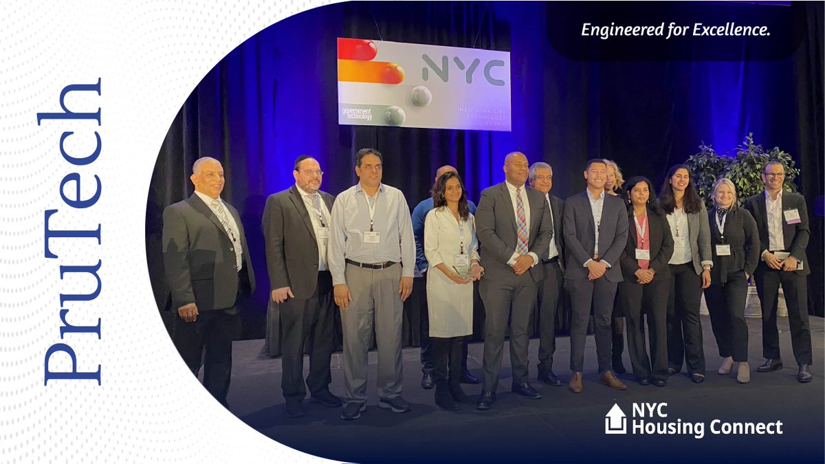 PrutechUS's tweet photo. PruTech in conjunction with NYC Housing Preservation and Development (HPD) received an award for digital innovation during the annual New York City Technology Forum last week. https://t.co/a9cJ22dJ58