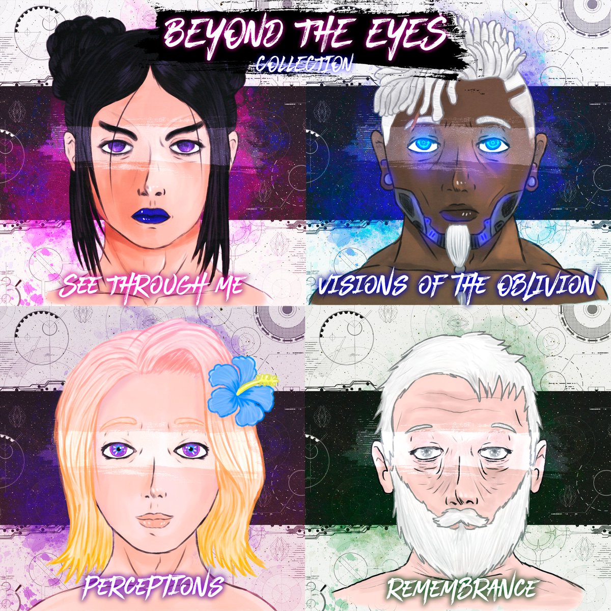 NEW DROPS!
"Beyond The Eyes" Collection available now on <a href="/objktcom/">objkt</a>!
10/10 - 0.5 $XTZ each!

#NFTs #NFTcollections