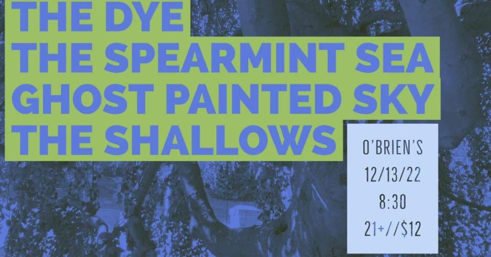 ghostpaintedsky's tweet photo. We'll be playing a pair of shows on opposite ends of Massachusetts soon with The Dye (NYC) and The Spearmint Sea in the next week: Friday 12/9 at The Rendezvous in Turners Falls, MA (starts 9:30 pm, no cover), and Tuesday 12/13 at O'Brien's in Allston (doors 8:30, 21+, $12). https://t.co/c7Gzph2Qwl