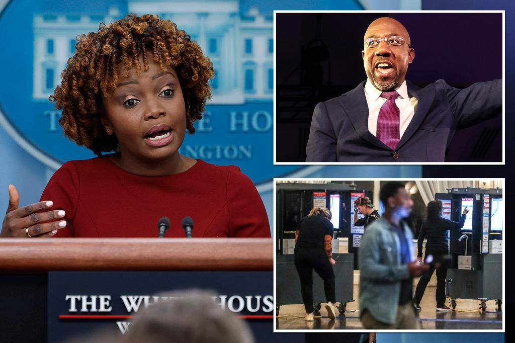 nypost's tweet image. Georgia had voter 'suppression' despite Warnock win, White House claims trib.al/csVRjTi