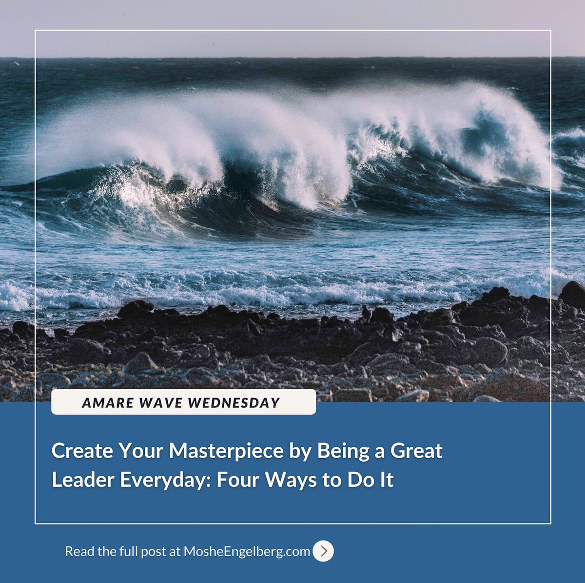 Imagine not just each day, but your life, as your masterpiece. This is the path of love-powered leadership.

In today’s Amare Wave Wednesday newsletter, I share 4 Amare ways you can make every day your masterpiece: loom.ly/QhTH5S0