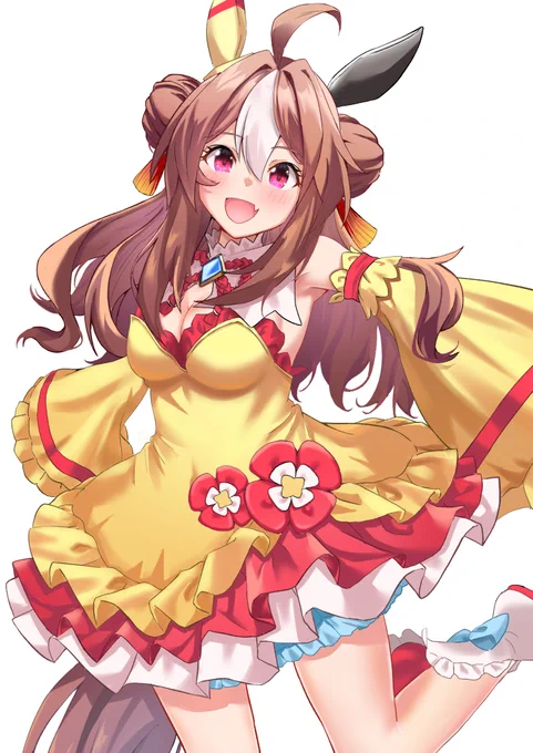ラッキー、クッキー、もんじゃ焼き#ウマ娘 #コパノリッキー 