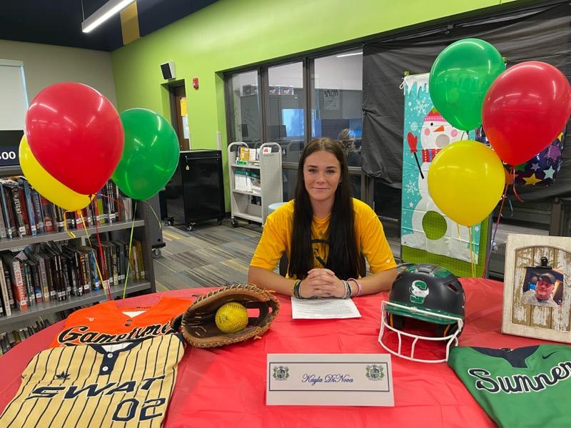 gametime_sb's tweet photo. Congratulations to our 2023 C/UT @KaylaDinova from @SumnerHS_Sball for signing today w/ @FNUSOFTBALL.  🟠🥎⚫💪🇺🇲 https://t.co/ySVSBiPpbd