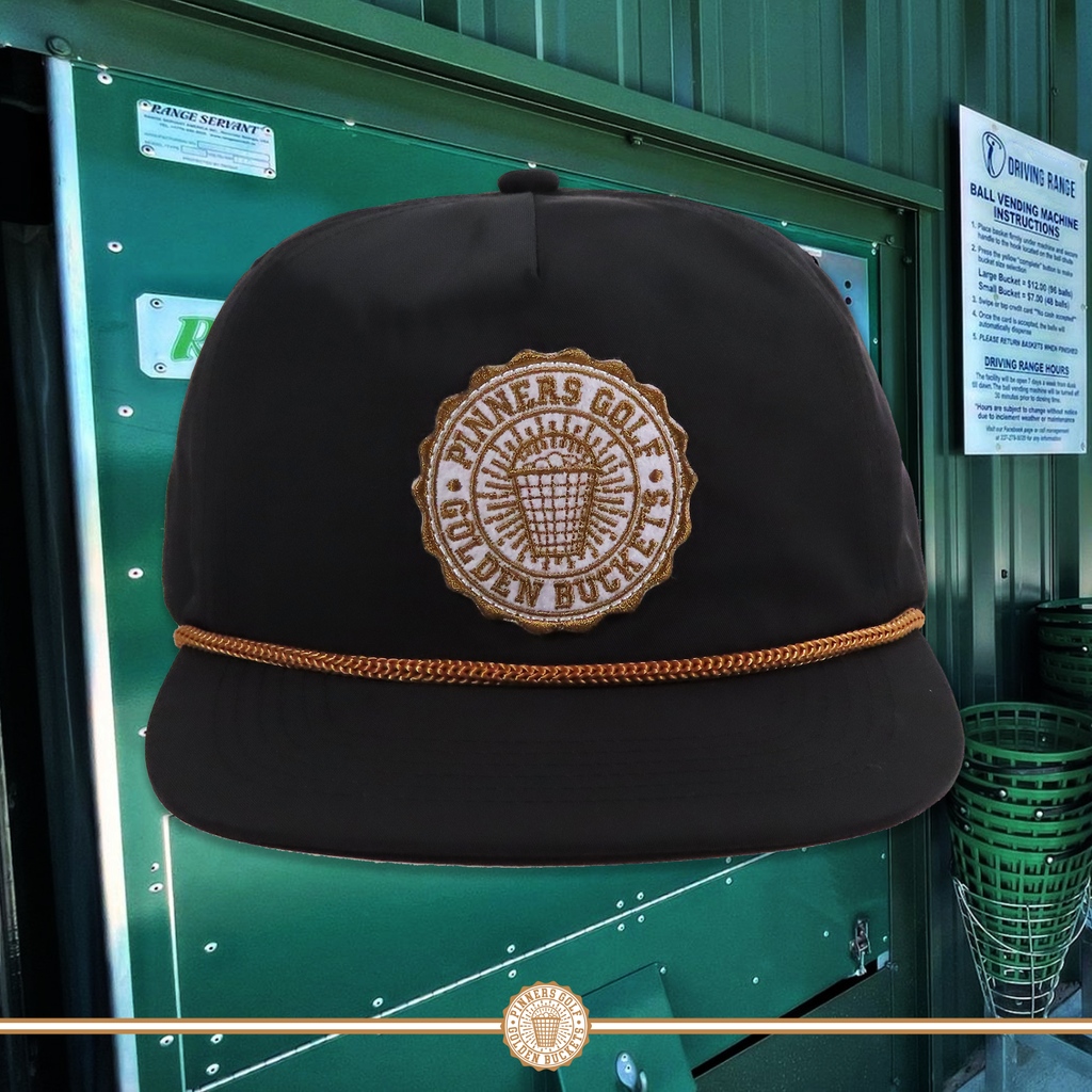 PinnersGolf's tweet photo. Pinner's Golf 🏌️‍♂️⁠ - Inaugural Season Collection Coming Soon.⁠
⁠
Pinner's Golf - Golden Buckets Badge Nylon Five Panel Ball Cap Rope Hat (Black)⁠
⁠
Sign up for VIP access now at:⁠
https://t.co/FTAlvo9nuE⁠

#golf #golfing #golfclothing #pinners #pinnersgolf #golfpros https://t.co/IMOjlOI1ov