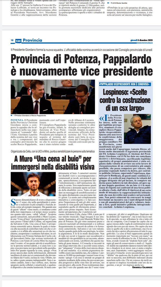 Non mi è chiara la critica del segretario Provinciale <a href="/PdBasilicata/">Pd Basilicata</a> : Giordano aderisce al <a href="/Mov5Stelle/">MoVimento 5 Stelle</a>? Si diceva che era un “civico”🤷‍♂️ o no? @RoccoPappalardo <a href="/LomutiArnaldo/">Arnaldo Lomuti</a>