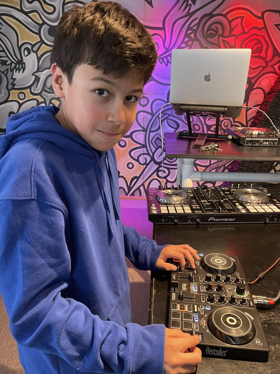 the_am_project's tweet photo. Hey friends, help us welcome our newest student, Saul aka DJ SubZero 🎧 DJ SubZero is 11yrs old, and in the 5th. Catch him this Saturday for his debut performance at the “Holiday in the Garden” event at @hemisfair https://t.co/cfNmzBfJ2X