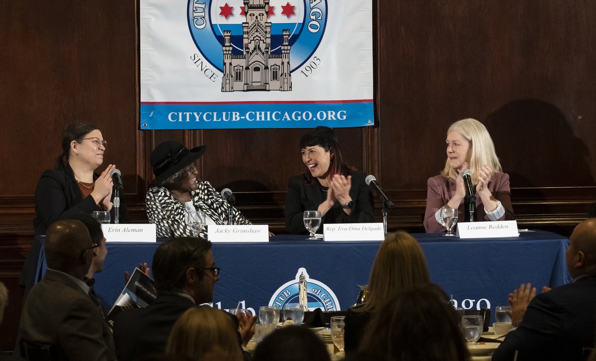CityClubScene's tweet photo. Future of Chicagoland Transit @CityClubChicago @RTA_Chicago @LReddenRTA @KDillardRTA @DelgadoRep @cmapillinois @hgchissell #TalkCityClub https://t.co/pTWBC1yVIT