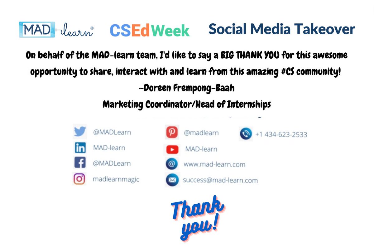 CSEdWeek's tweet image. To everyone championing the cause of #CSEverywhere and #CSforALL during #CSEdWeek and beyond, THANK YOU for all you do!
