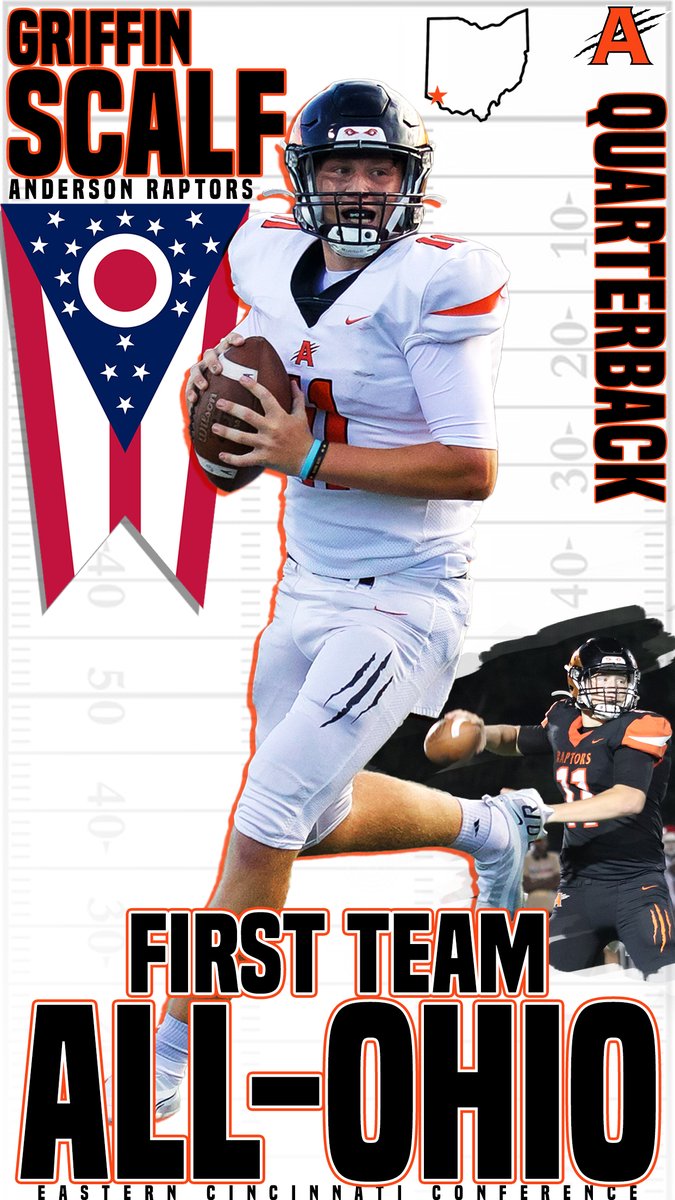 Matt Stanyard (@coachstanyard) on Twitter photo Congrats to Griffin Scalf for earning First Team ALL-OHIO honors for the 2022 season!
<a href="/CoachEvanDreyer/">Evan Dreyer</a> <a href="/_AHS_Football/">Anderson Football</a> <a href="/AndersonRaptors/">Anderson High School</a> <a href="/AHSRaptorsAD/">AHS Athletics</a> #WorkWins Congrats to Griffin Scalf for earning First Team ALL-OHIO honors for the 2022 season!
<a href="/CoachEvanDreyer/">Evan Dreyer</a> <a href="/_AHS_Football/">Anderson Football</a> <a href="/AndersonRaptors/">Anderson High School</a> <a href="/AHSRaptorsAD/">AHS Athletics</a> #WorkWins