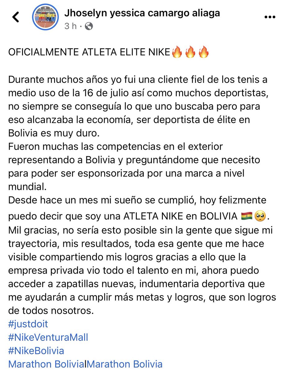 Marieserrate_'s tweet photo. Me erizo la piel el texto😍💪🏻 en Bolivia tenemos increíbles deportistas solo hace falta apoyarlos https://t.co/2lJOyOpxkG