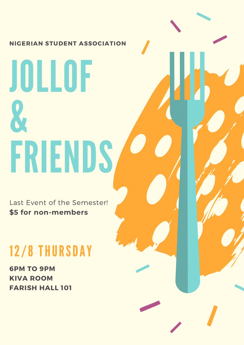 NSA_UH's tweet photo. *UPDATED FLYER*

NSA loves its’ members! 🤭

THIS THURSDAY ‼️

Jollof rice on deck 👀

Come hang out with your e-board one last time this semester! https://t.co/m7JG35zEGD