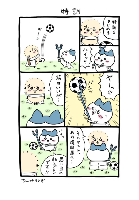 【ちいハチうさぎの妄想劇場】
特訓の様子を妄想してみました。
#ちいかわ #ちいかわファンアート
#ちいかわ二次創作 