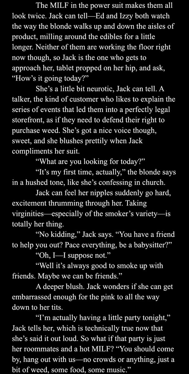 wishingonAO3's tweet photo. my WIP Wednesday proves i'm working on a 420 celebration... the first part of some wlw #stackedhands porn, in which mid-twenties Jack, Ed, and Izzy meet middle-aged Stede when she comes into their dispo...
CW: age difference, drug use https://t.co/dVQSp2jdHY