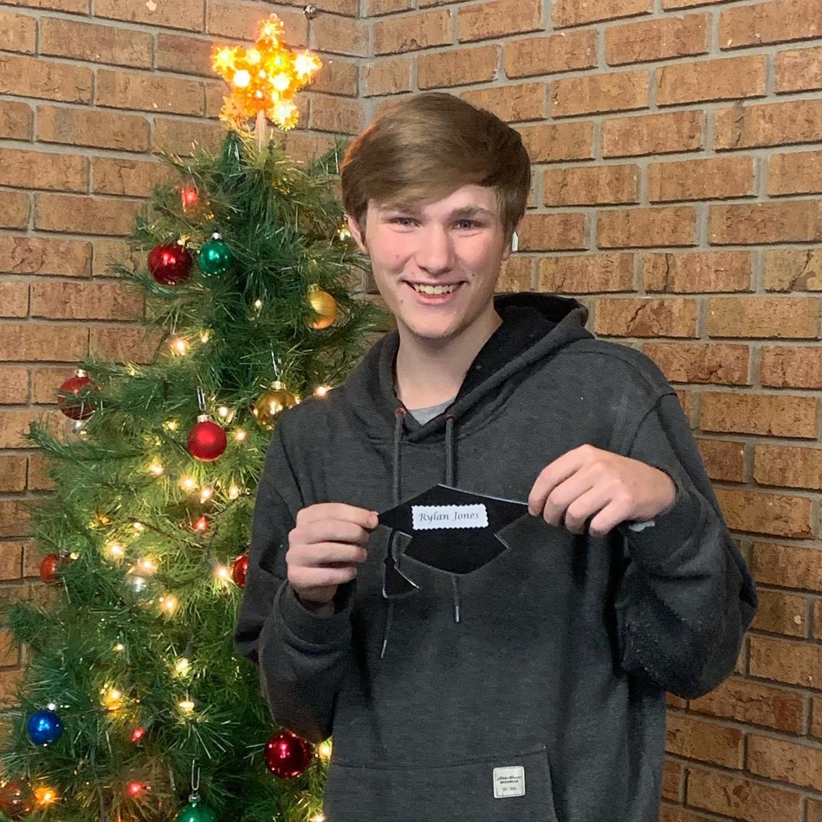WarrickEd's tweet photo. Rylan gave himself a great gift this holiday season. He finished his high school education!  Congratulations to our newest graduate, Rylan Jones!  🎉🎓🎄#TakeCHARGE https://t.co/56ga8SGPKQ