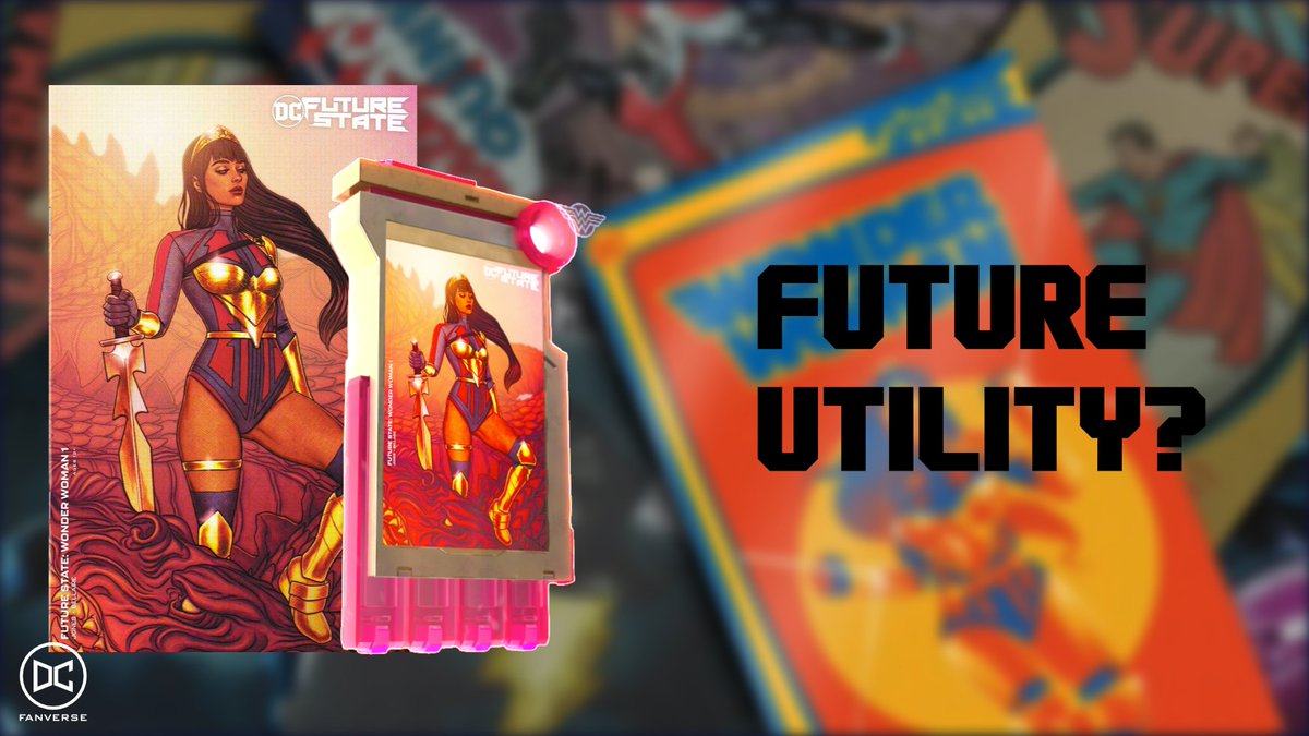 DCFanverse's tweet photo. FUTURE STATE: WONDER WOMAN (2021) #1 NFT out on @DCNFTOfficial platform.
But for those who may or may not have picked up on this. 
FUTURE STATE: WONDER WOMAN (2021) #1 Legendary Comic + Legendary Disk = Utility????
#dccomics #NFTs @batcowls @PalmNft https://t.co/rqkUyJOR2Z