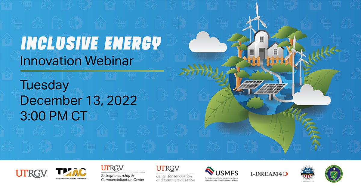 FUMEC (USMFS, por sus siglas en inglés), TMAC, UTRGV, I-DREAM4D, invitan a este webinar. Buscan nuevas empresas de negocios centradas en la comercialización de hardware para aplicaciones de energía solar en Estados Unidos.  ow.ly/pRH950LY0HW