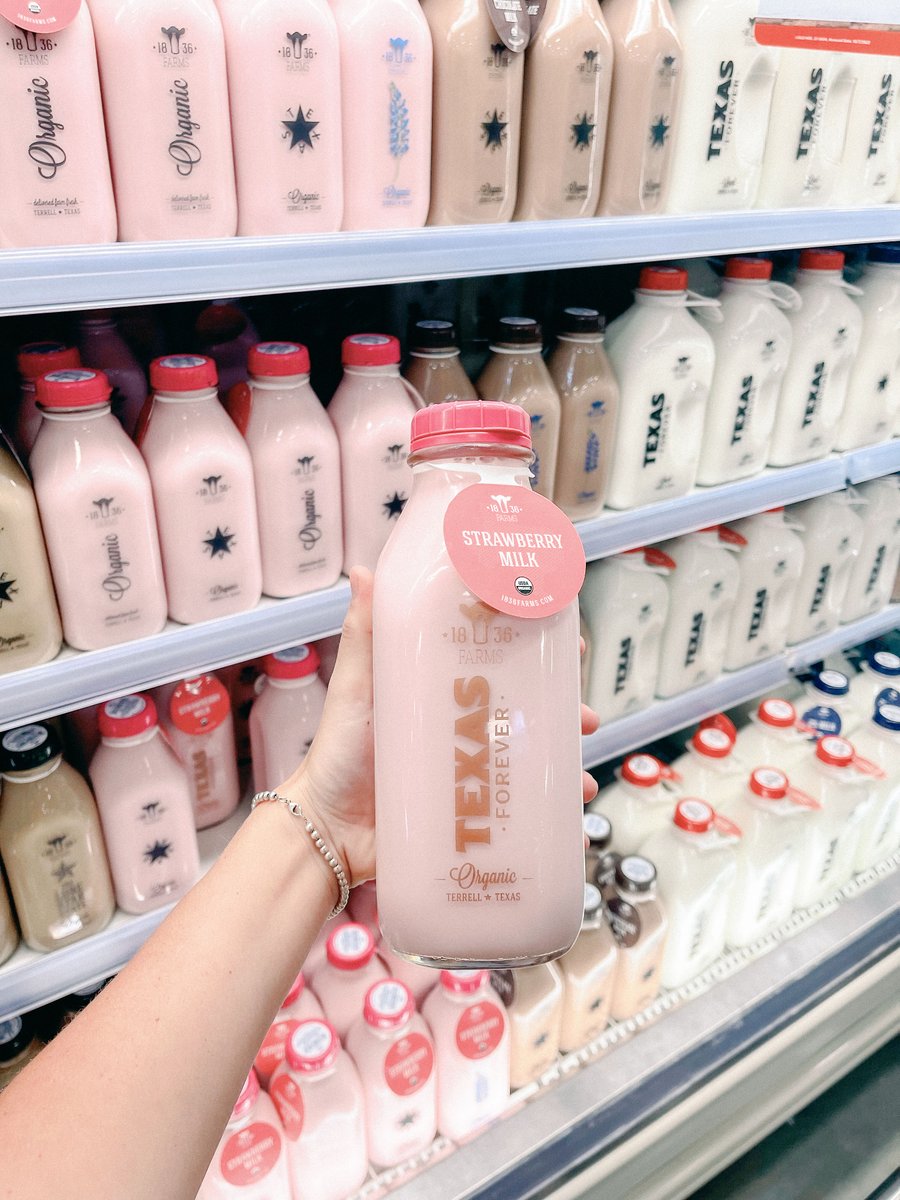 When you think of delicious organic strawberry milk, you think of #1836Farms. Made with fresh organic ingredients, every day. 🍃🍓