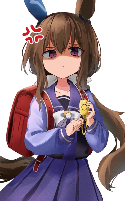 小学生アヤベさん#今年も残りわずかなので今年一番伸びた絵を貼る#ウマ娘  #アドマイヤベガ 