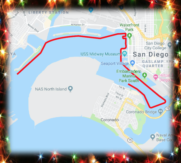 HarryLamont4's tweet photo. 52nd Annual San Diego Bay Parade of Lights
Dec 11 & 18th 5:30pm https://t.co/h6JMuGcta4
🧭🔔🌬️⛵️🛥️🚤⛴️🚣💡🎄
#SanDiego #Shellbacks #Scallywags #SonsOfNeptune #PartyWithPoseidon #Sail #RedAndGreenSkiesAtNight #SailorsDeLights @seaforthboating @SanDiegoCounty https://t.co/D1BwhMcYJU