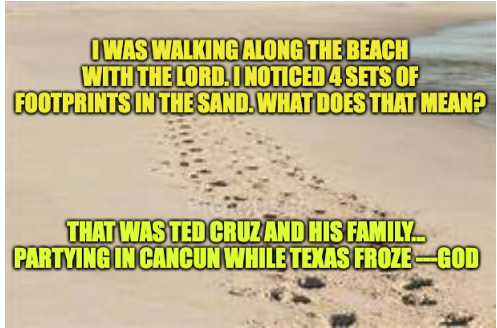 martycomroe's tweet photo. @SenTedCruz Abysmal.

Senator Cruz has done nothing but run and hide from the Texas failed grid.

#CruzFail https://t.co/5Tt2hwl8uZ