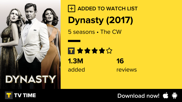 PriLimaPE's tweet photo. I've just started following Dynasty (2017) https://t.co/tGhDXJyG1a #tvtime https://t.co/nwTLWIJ3NV