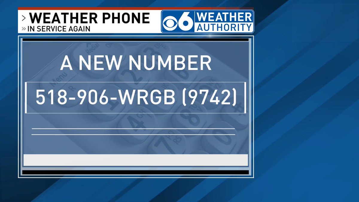 CBS6Steve's tweet image. Here&apos;s the CBS6 Weather Phone Number - It&apos;s back with multiple local forecast updates per day.