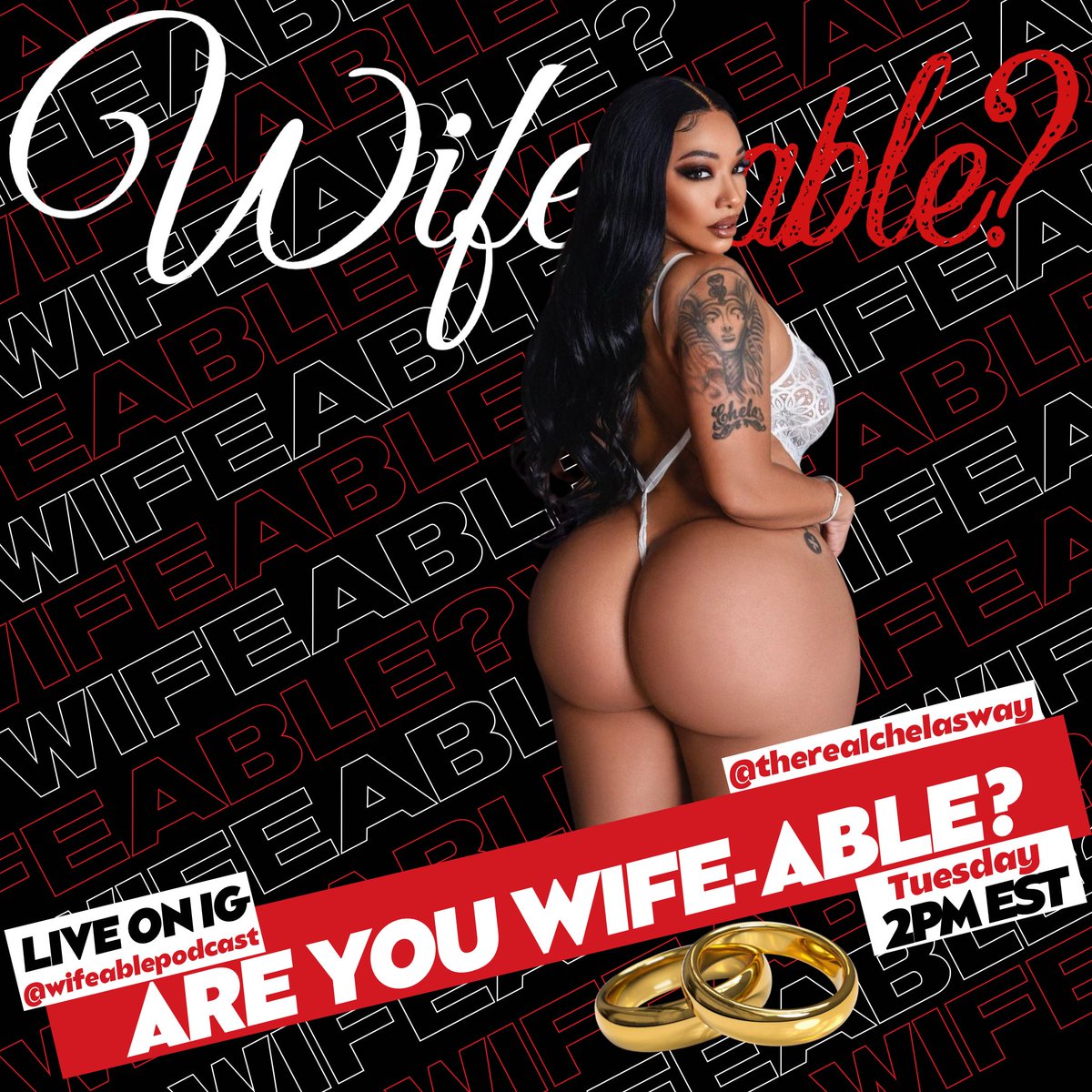 areyouwifeable's tweet photo. 🚨 Tune into the “WIFE-able?” Podcast 🤔💍👰🏽‍♀️❌ @wifeablepodcast on Instagram Tuesday, 12/13/22 at 2pm EST w/ DJ MoneyNow @stlmoneynow &amp; The Special Guest for this episode is, Entrepreneur, Podcaster &amp; Published Model “Chela” @therealchelasway https://t.co/KQGG2QWoLb