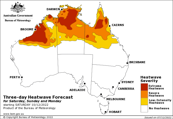 Ben_Domensino's tweet photo. This heat is also spreading into the NT and QLD, resulting in Severe to Extreme heatwave conditions that will persist during the rest of this week and into early next week. https://t.co/kCQ2ZGuIyA