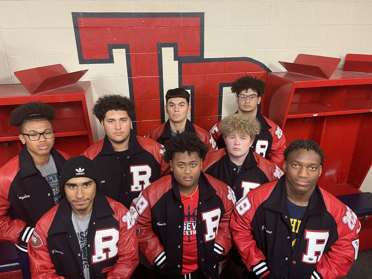TRRoughRiderFB's tweet photo. One of the many perks of being at after school A.T.S. workouts, being first in line to get your new lettermen’s jacket! Always a rewarding day to see these guys sport their new jackets, well-deserved! #TRPride #ALLIN https://t.co/4Lvtqzd352