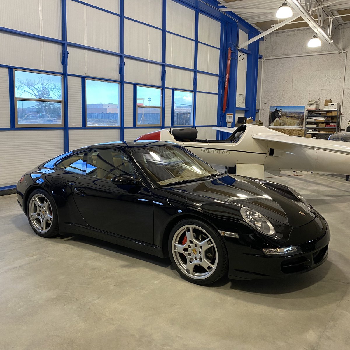 dhylbert's tweet photo. Kicked the 911 out of the garage today. Making room for the Bronco. Nice spot to spend winter, tho. 🥲 #carattachment https://t.co/DSp9njUEdq