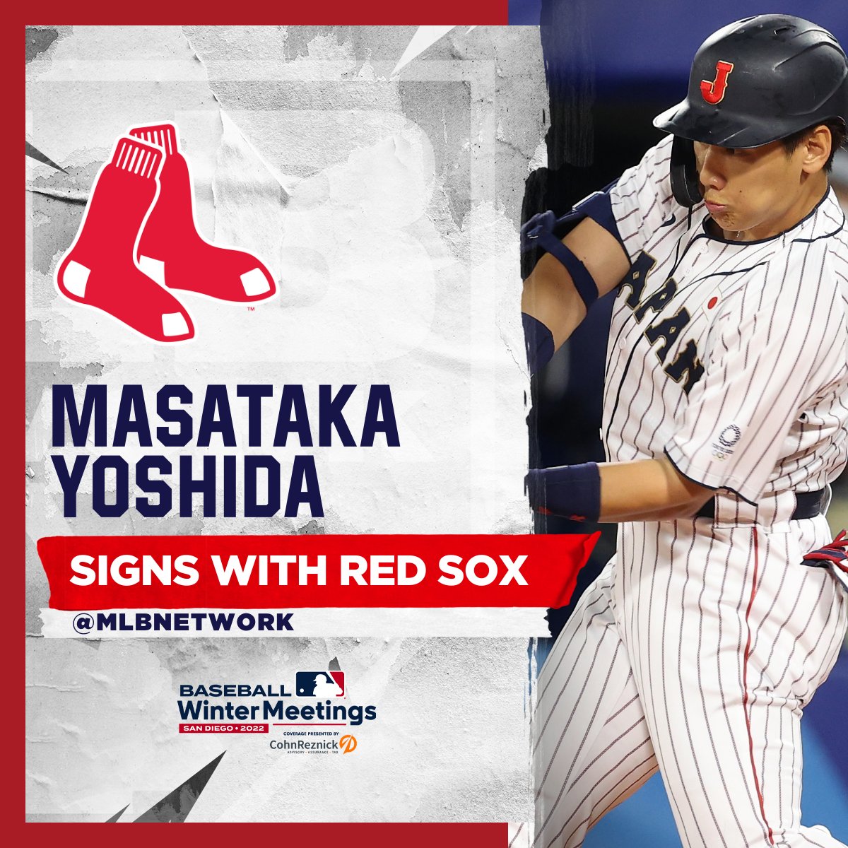MLB Network on X: The Red Sox continue to add to their roster reportedly  signing Japanese star Masataka Yoshida to a 5-year deal. Yoshida hit .327  with a .960 OPS over 7