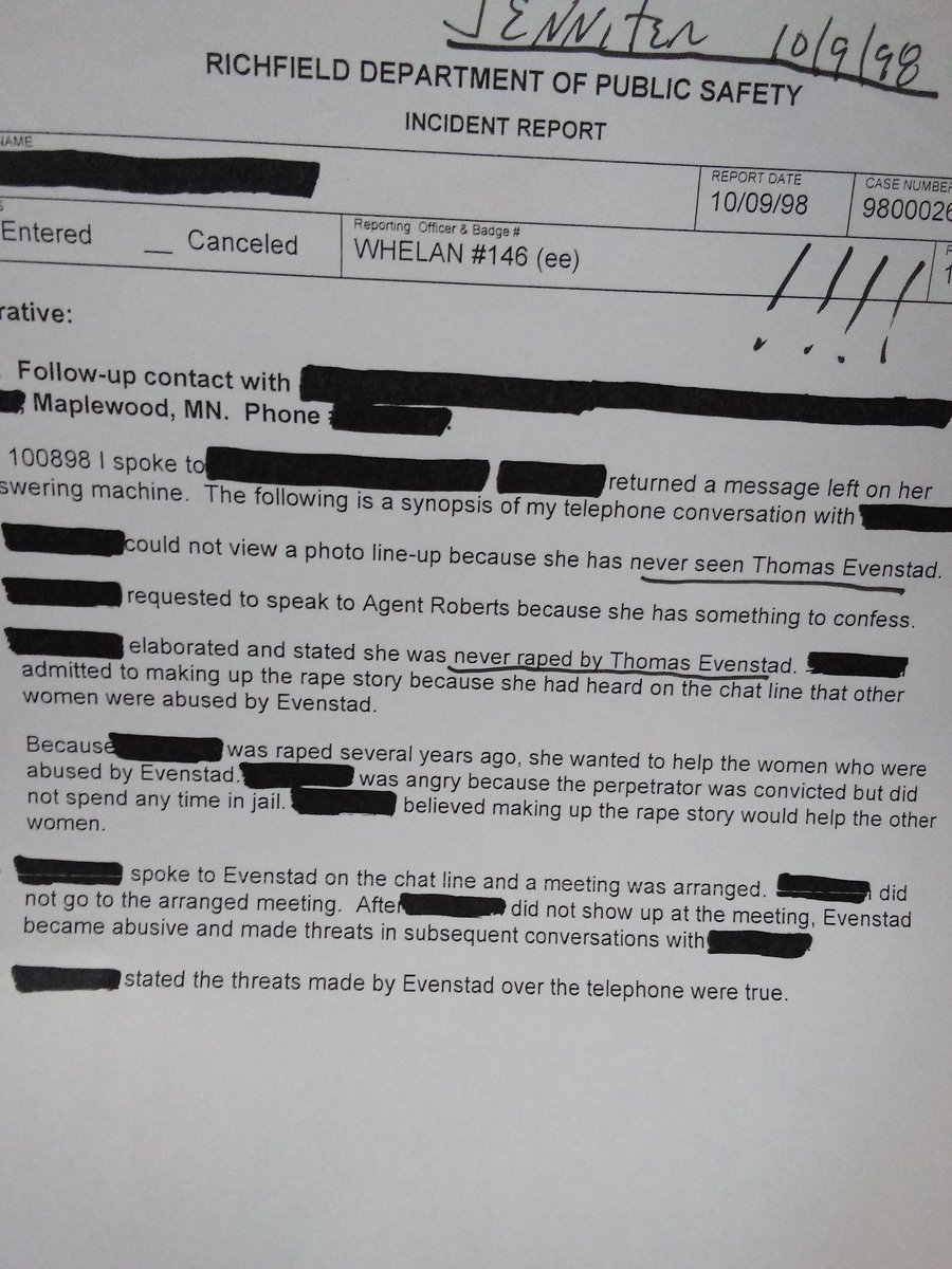 PrisonReform15's tweet photo. To help with the $3000, or if you get a group to reduce your potential liability of 6 for example all putting in $500 to get Zellner's report on the validity or lack thereof of my 1999 Hennepin County MN RAPE CONVICTION PLEASE EMAIL ME tom.evenstad@gmail.com https://t.co/qj0hDGNvsp