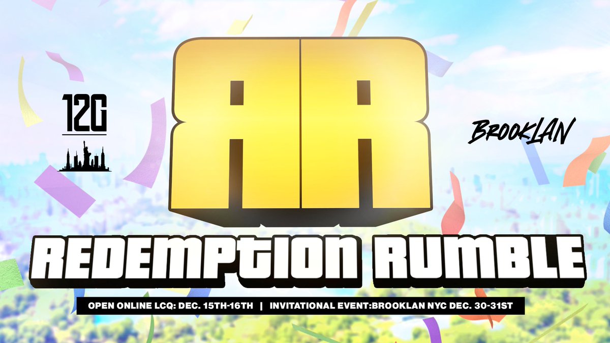 Been hiding this for awhile but I'm glad announce the last Melee event of the year.

Redemption Rumble!

A charity event in NYC at <a href="/BrookLAN_NY/">BrookLAN</a> on Dec. 30th-31st, 2022

16 Player Invitational with 2 Online LCQ Spots up for grabs.

More info on LCQ and why this is happening below.