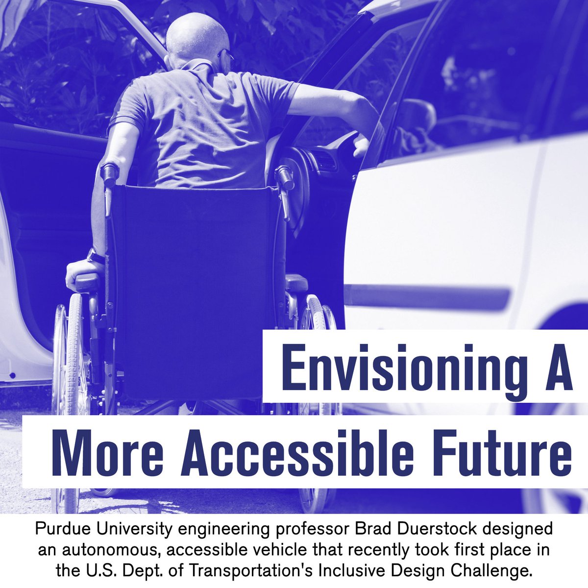 michiganspil's tweet image. We may not have flying cars yet, but better transportation for people with disabilities could be on the horizon---including an accessible autonomous vehicle: purdue.edu/newsroom/relea…