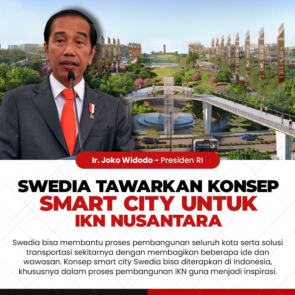 __dakocan's tweet photo. Swedia akan tawarkan konsep smart city untuk IKN nusantara
#BersatuJagaNKRI #RKUHPUntukSemua https://t.co/c8WbL7s4XS