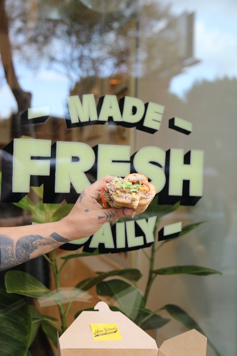 The Rocky - Ground beef, New School American cheese, sliced white onions, pepperoncini, tomato, ketchup on charred seeded baguette 😮‍💨