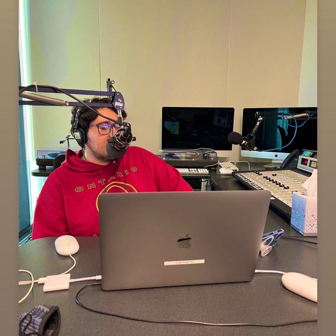 ButterIsPro's tweet photo. I forgot to mention that I was able to get live radio experience and understand how podcasts work too! #chaffeynow https://t.co/3SeOJWKw1X