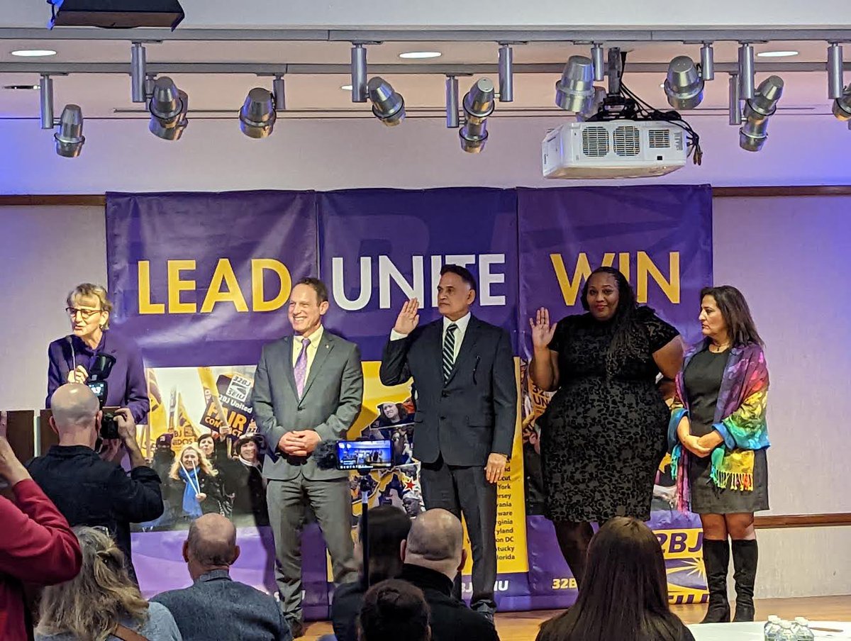 .<a href="/32BJSEIU/">32BJ SEIU /// #BuildingJustice 🧹✊🏽</a>’s leadership shapes New York — and we were thrilled to celebrate with them today. Our deepest congratulations to everyone, especially our good friend @CandisLynnT who was installed as an Executive VP!