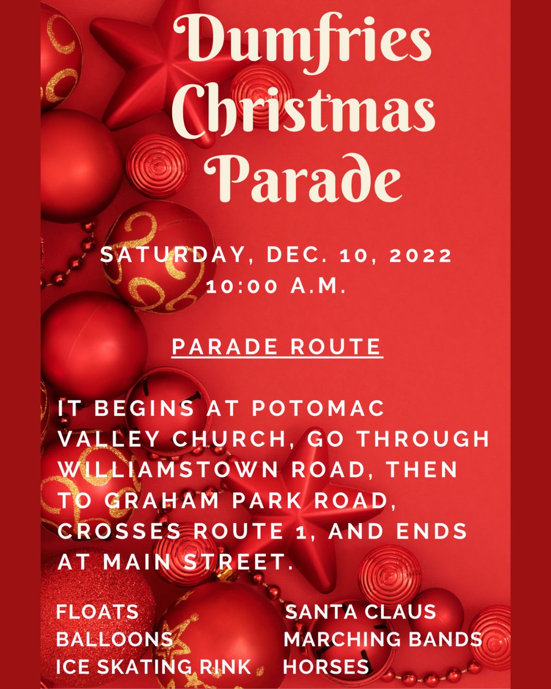 Dumfries, Virginia on Twitter "The Dumfries Christmas Parade will be