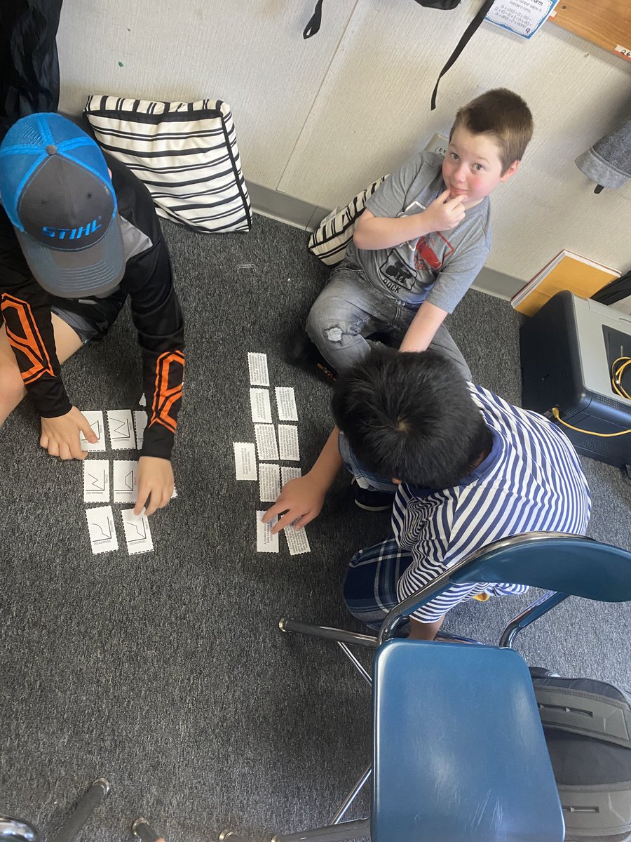 MsLakishaParker's tweet photo. My kids have been absolutely rocking distance-time graphs! Today they worked in groups to match scenarios to possible graphs #OCEstrong #fifthislit https://t.co/DDwJZAikxR