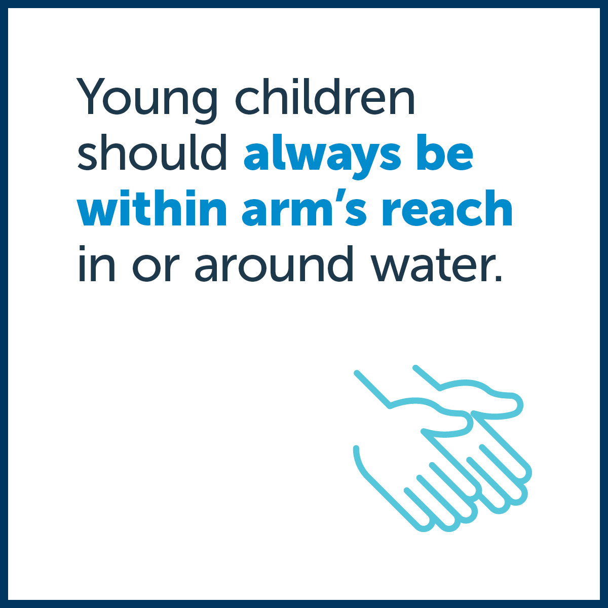 Did you know young children should always be within arm’s reach of an adult in the water? Half of Australian parents don’t. Be water safe this summer at rchpoll.org.au #rchpoll
