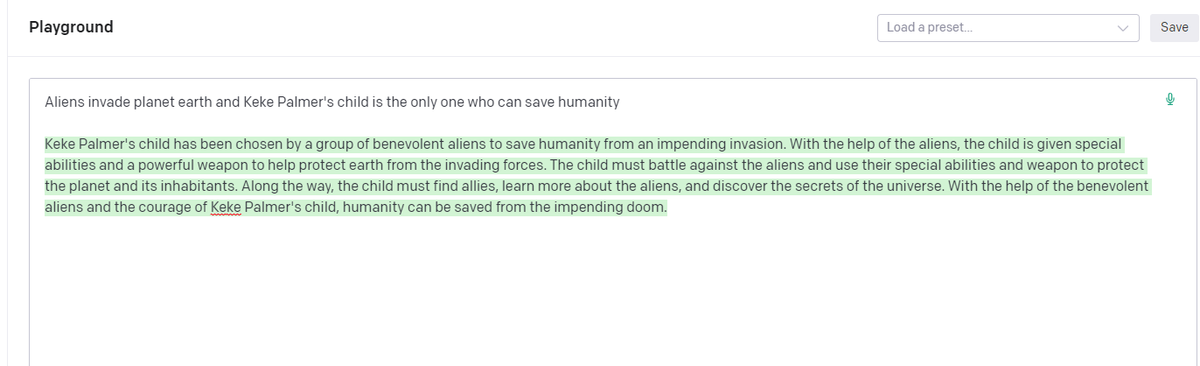 I had an AI write a story about how Keke Palmer's child saves humanity 

<a href="/KekePalmer/">Keke Palmer</a>