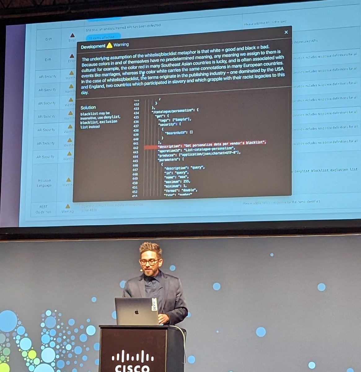 petergjones's tweet photo. #CiscoLiveAPJC #InnovationTalks #DevelopersToOps #DevNet
@RyanRose @CiscoDevNet
#DemoTime #APInsights
#PolicyAndPractices -> Solid foundations and consumable technology.
#EnableYourPeople https://t.co/EOa7oeNXlk