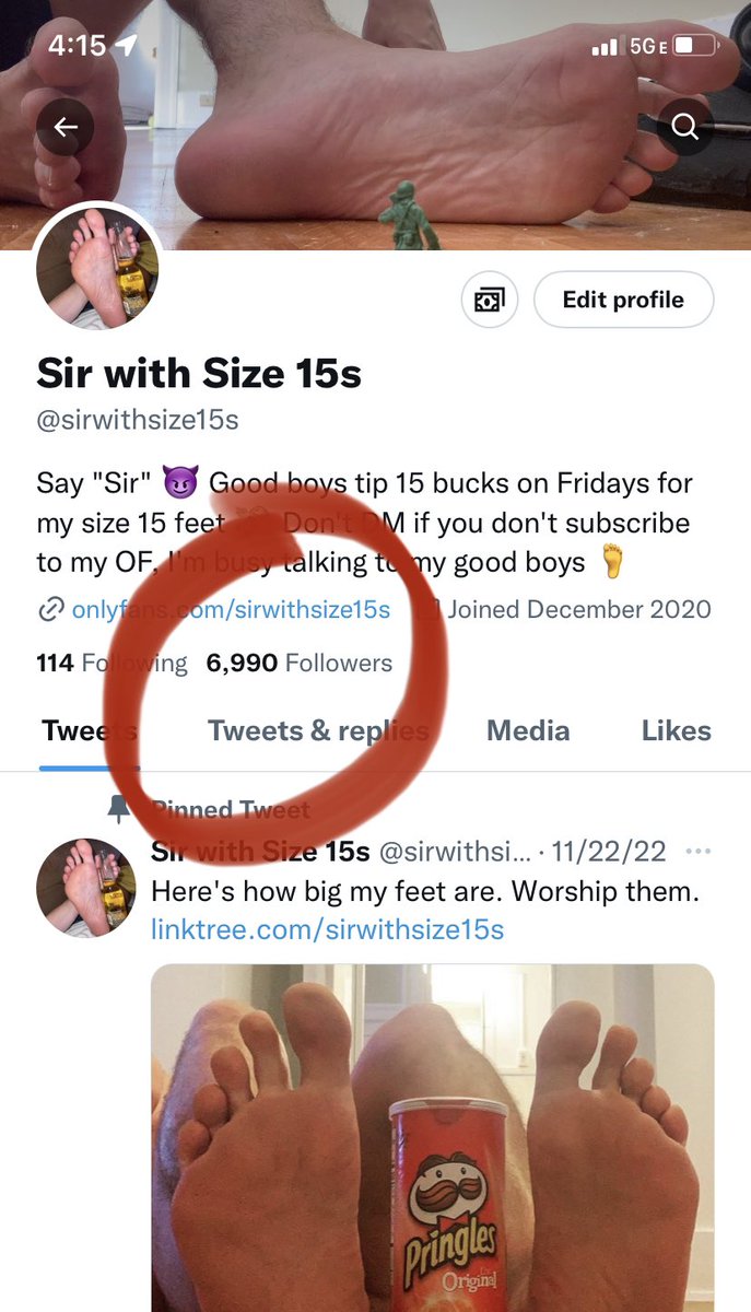 sirwithsize15s's tweet photo. Free task for all of you: Go retweet 15 of my past tweets, in honor of my size 15s
Let’s see how quickly we can get Master up to 7k followers 📈
If you have no money but you have always wanted to serve me, here’s your chance.
Make me proud 💪🔥
#RTtask https://t.co/mVOFGIWySJ