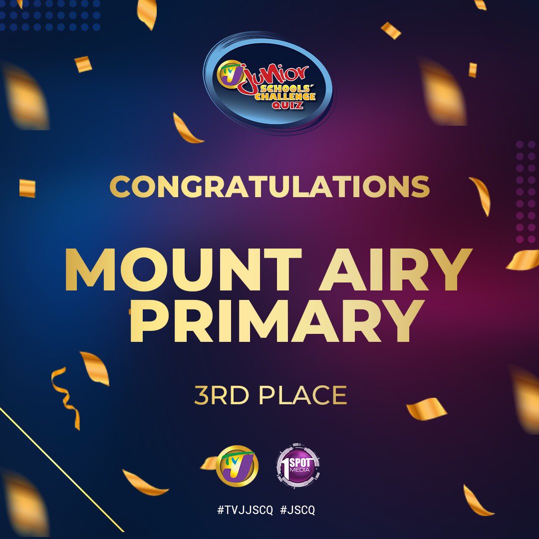 televisionjam1's tweet photo. Our 2022 third place 🥉winner is Mount Airy Primary! 

Congratulations to the team and the coaches on an excellent season 🥳

Cheer them on below! 👏🏾 

#TVJJSCQ #JSCQ https://t.co/zlp9c7ehN1