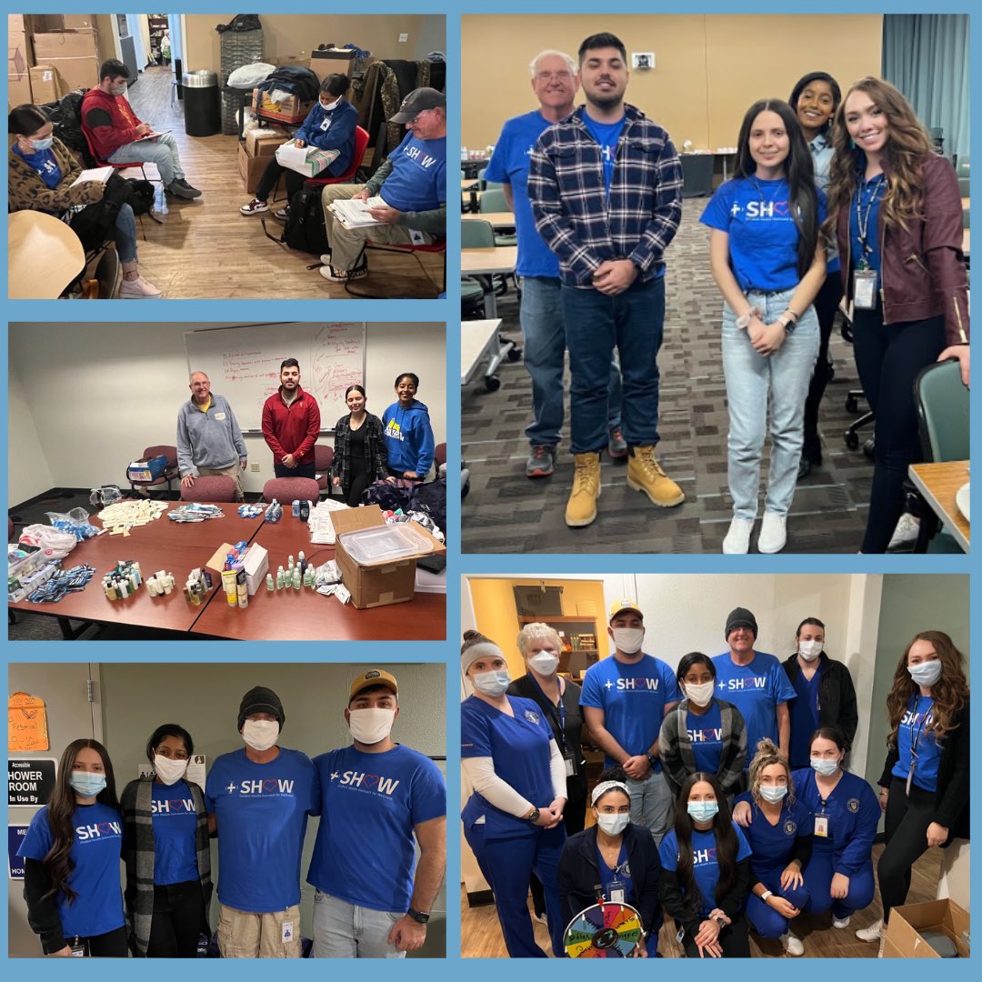 Last week, <a href="/showazclinic/">SHOW</a> HCR/CRD 472 #interprofessional student team partnered with Chamberlain Nursing to host a mini Health Fair for the members of <a href="/JustaCenter/">Justa Center</a>. The #team distributed ‘Winter Kits’ as prizes for participating and as a thank you for welcoming us each week! 💙♥️