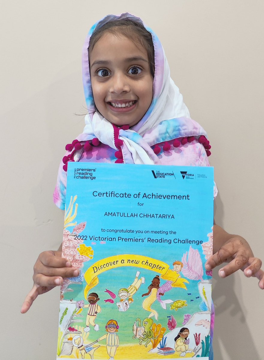 Bohras_AUSNZ's tweet photo. Thank you @DETVic for recognising children from the Melbourne @Dawoodi_Bohras for Victorian Premiers’ Reading Challenge.
The challenge encouraged children to read a set number of books over the year and record their efforts online #VicPRC https://t.co/Xel2mcSxsO