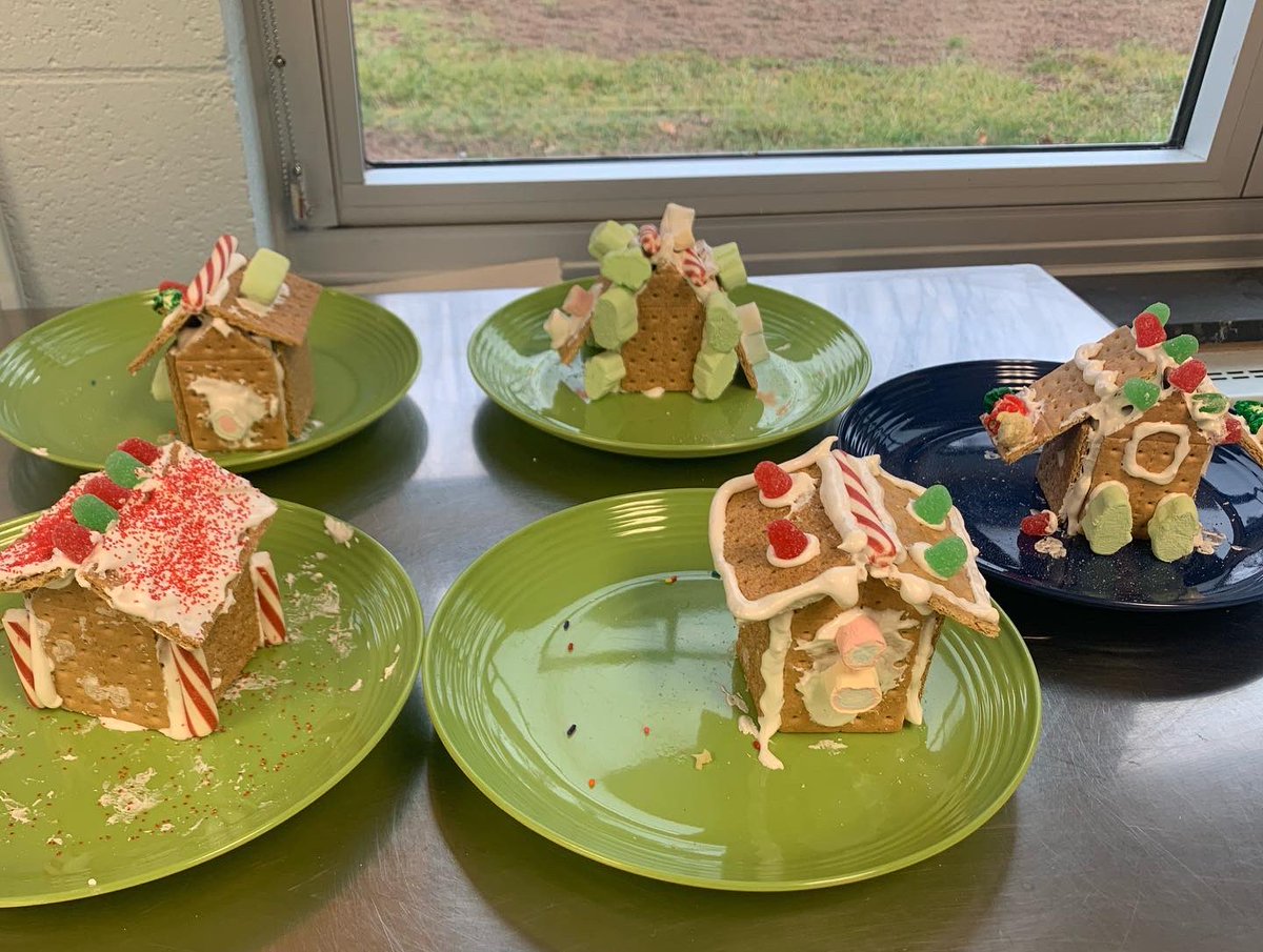 We made gingerbread houses! These sweet creations were a hit. #mrskellysclass2022 #thomastitans #themostwonderfultimeoftheyear we